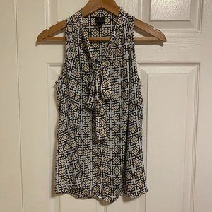 Worthington Sleeveless Tie Neck Blouse - Medium